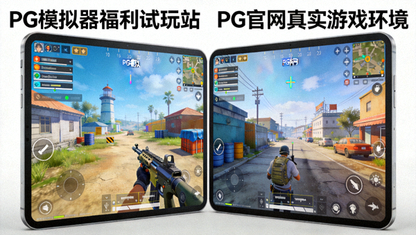PG模拟器福利试玩站与PG官网真实游戏环境对比评测文章配图，双屏对比展示画质差异