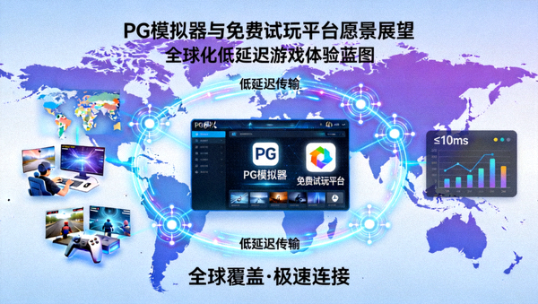 PG模拟器与免费试玩平台愿景展望图片，展现全球化低延迟游戏体验蓝图